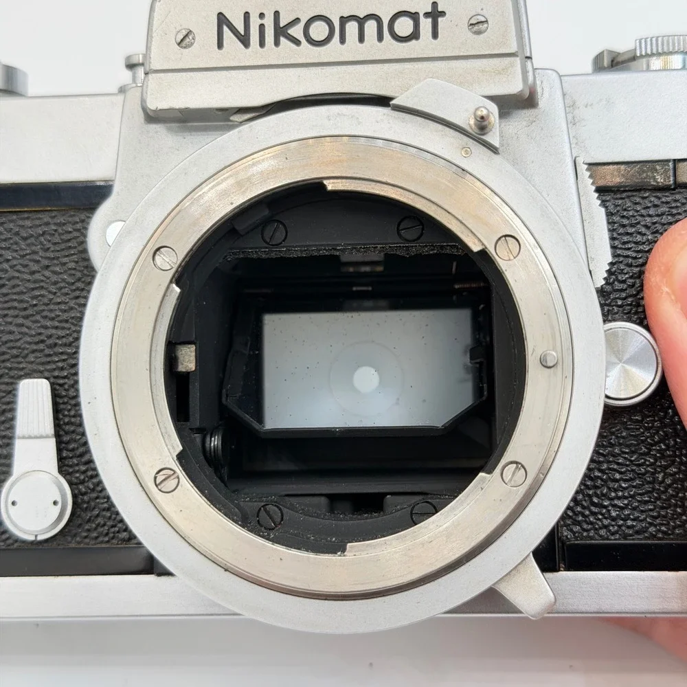 Nikon Nikomat FTN 35mm SLR Film Camera Body Silver Black Made in Japan Working